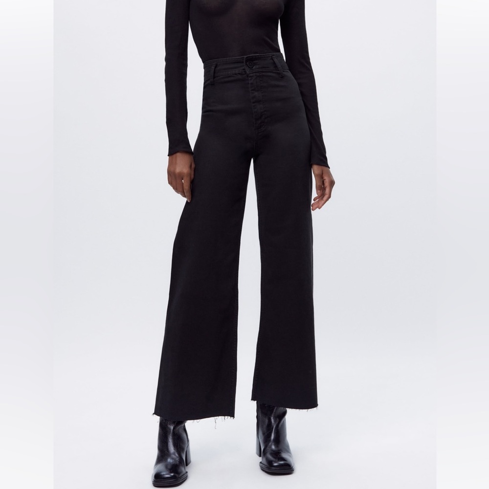 NWT Zara Black Marine Straight Pants - Size 0